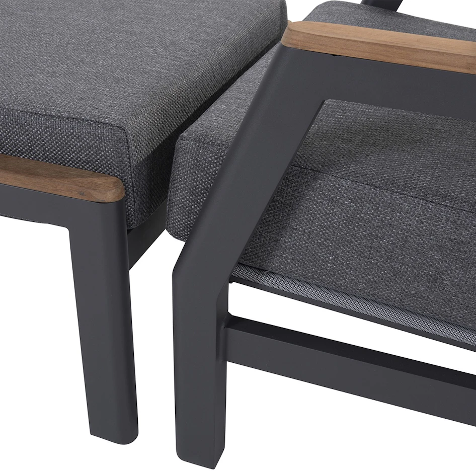 Ravenna living chair and footstool detail 01