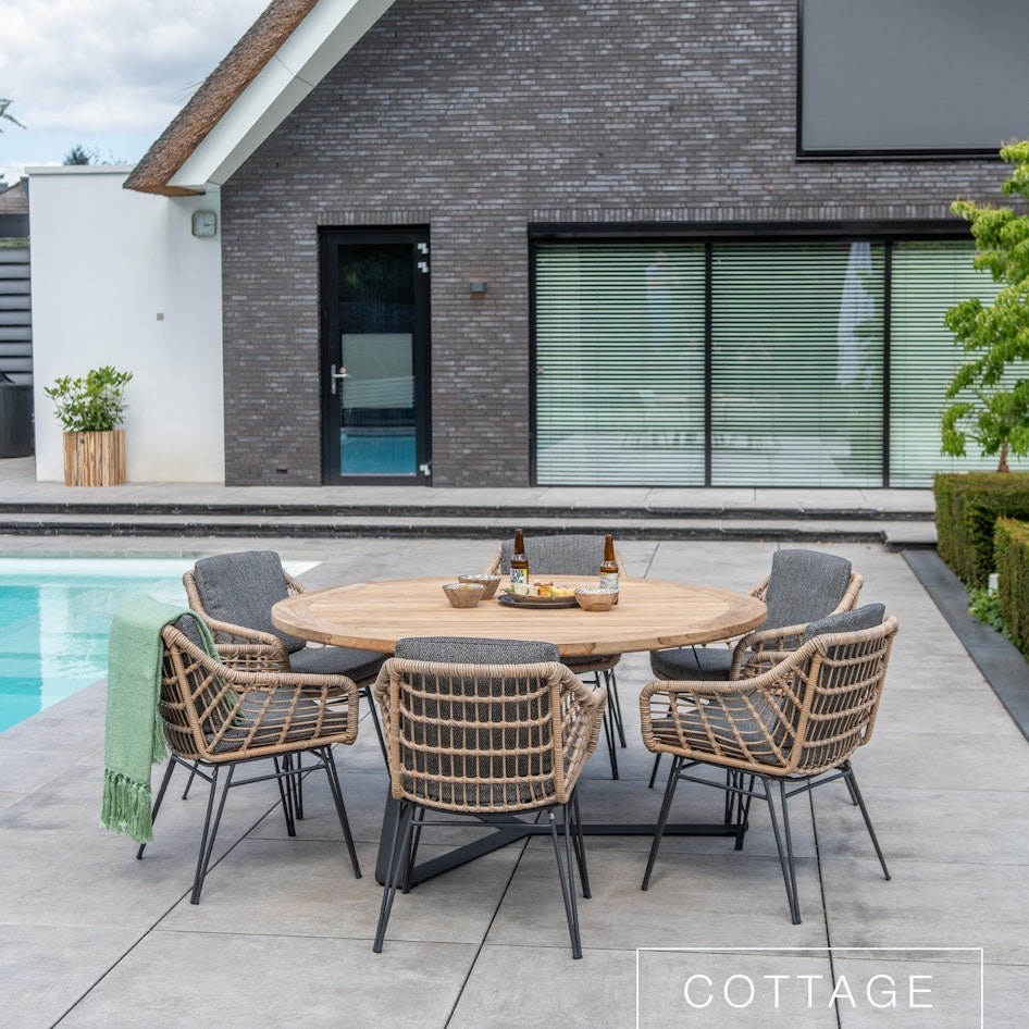 Cottage dining chair diningset luxury garden furniture design outdoorfurniture