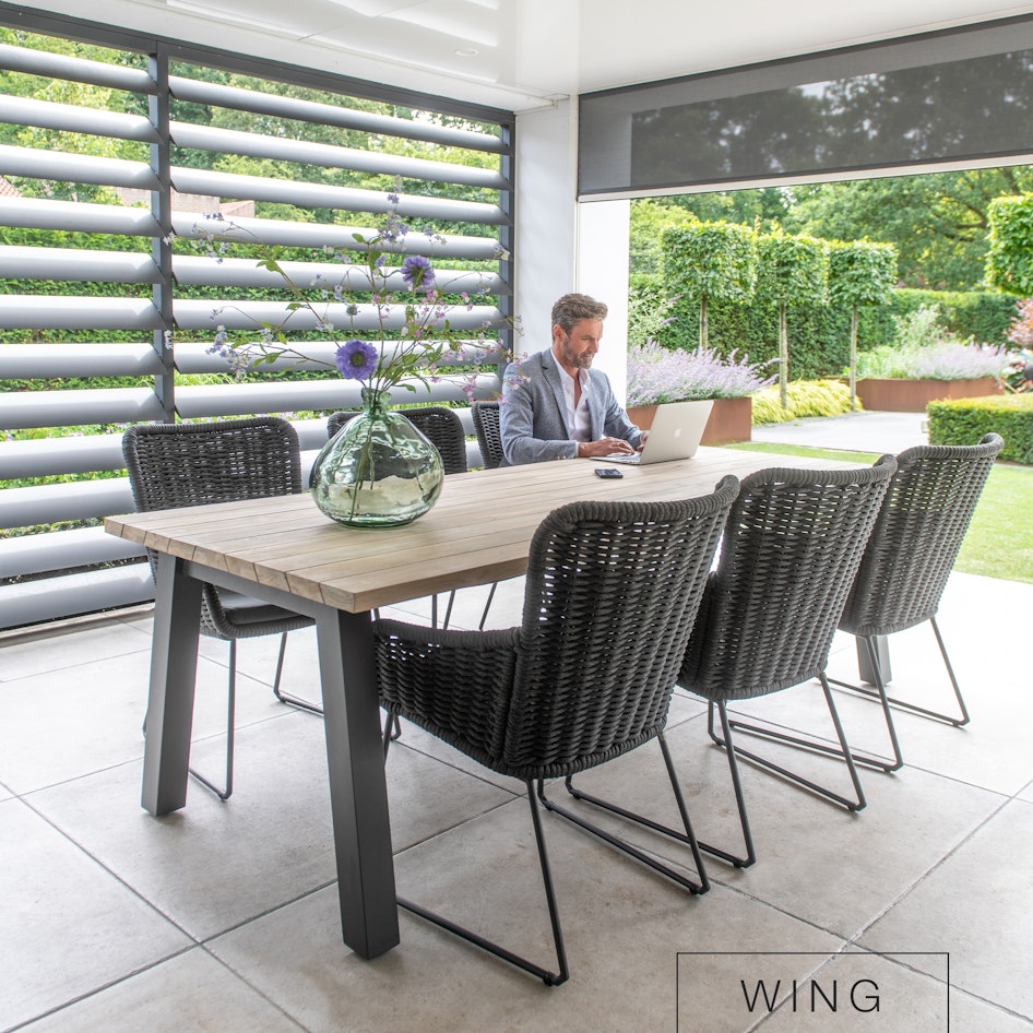 Wing dining chair diningset luxury garden furniture design outdoorfurniture