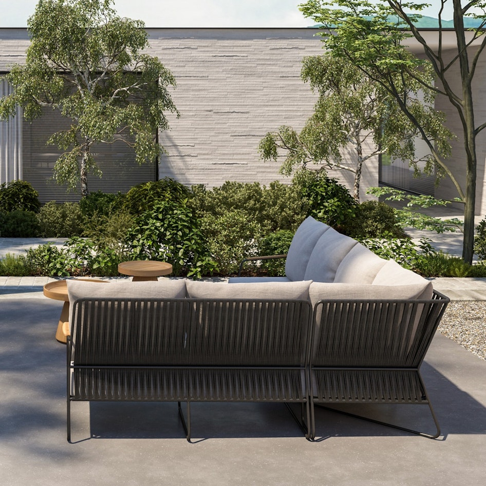 Balade modular corner with living chair outdoors 01