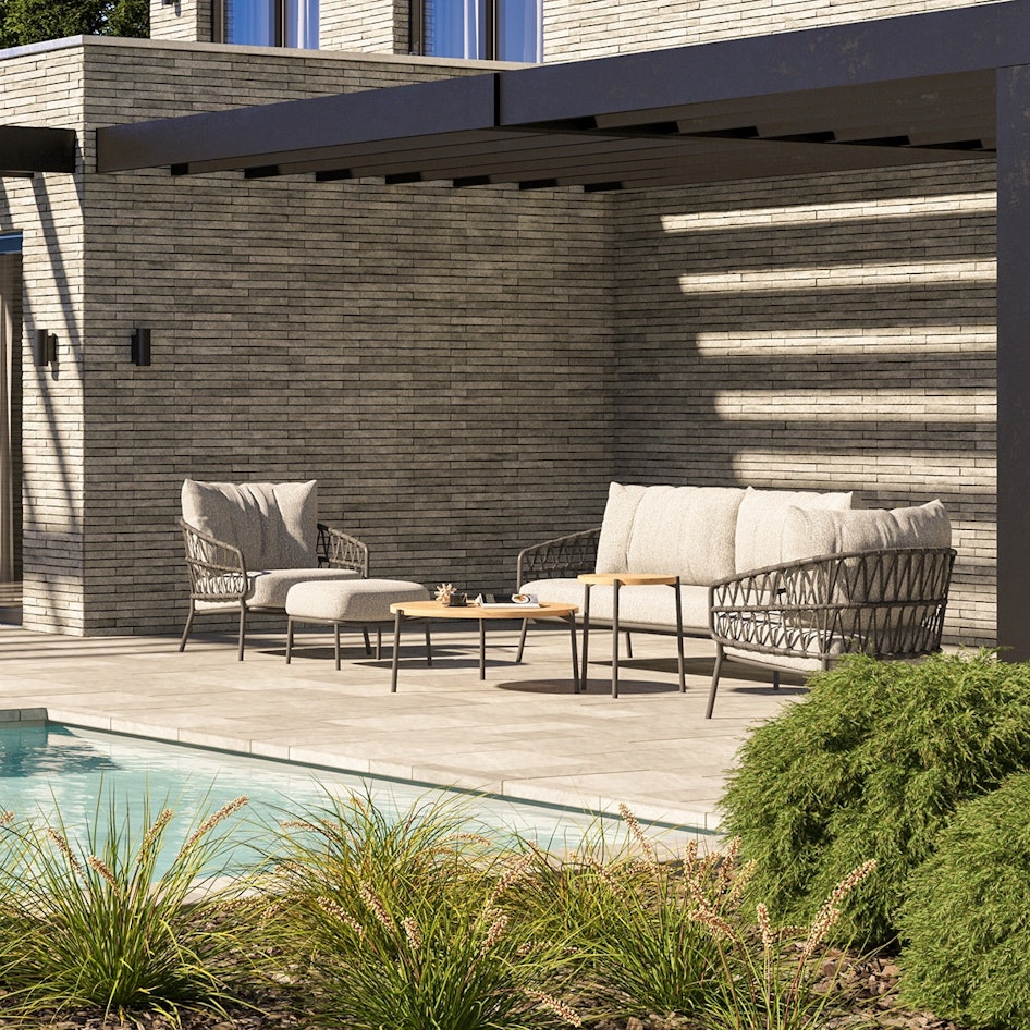 Calpi lounge set with Yoga table outdoor 01